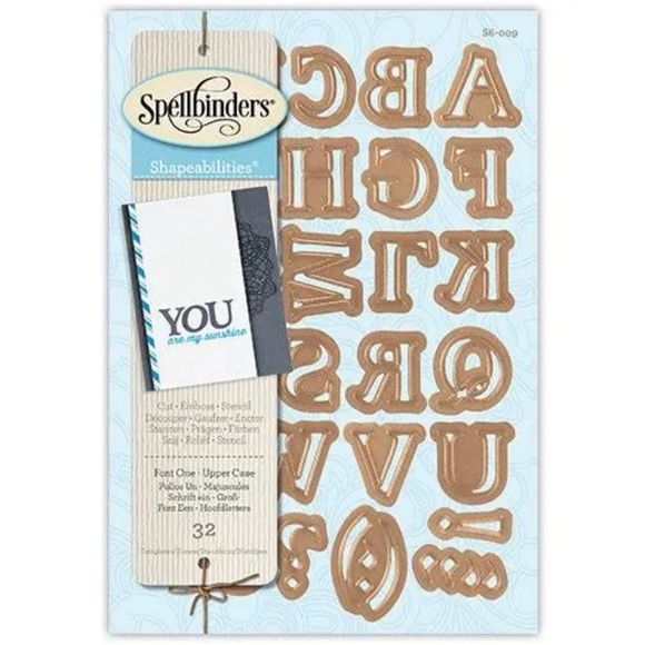 Spellbinders Shapeabilities Font One-Uppercase Die Templates 32 pcs - Picture 6 of 8